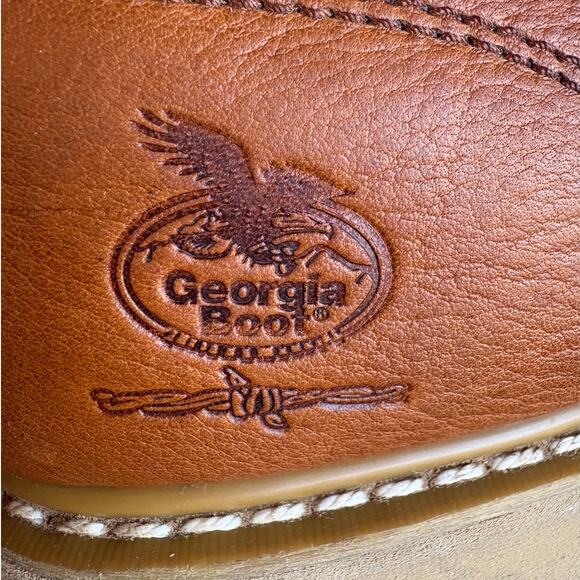 Georgia Boot Company Mens Rugged Brown Chukka Wedge Work Boots size 9.5 - Picture 15 of 15